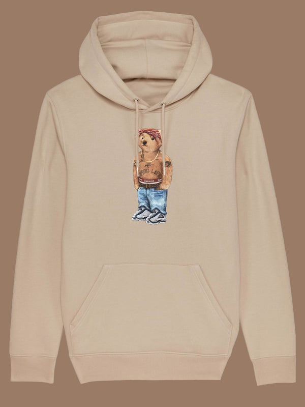 SAND BROWN HOODIE <br>SHAKUR BEAR