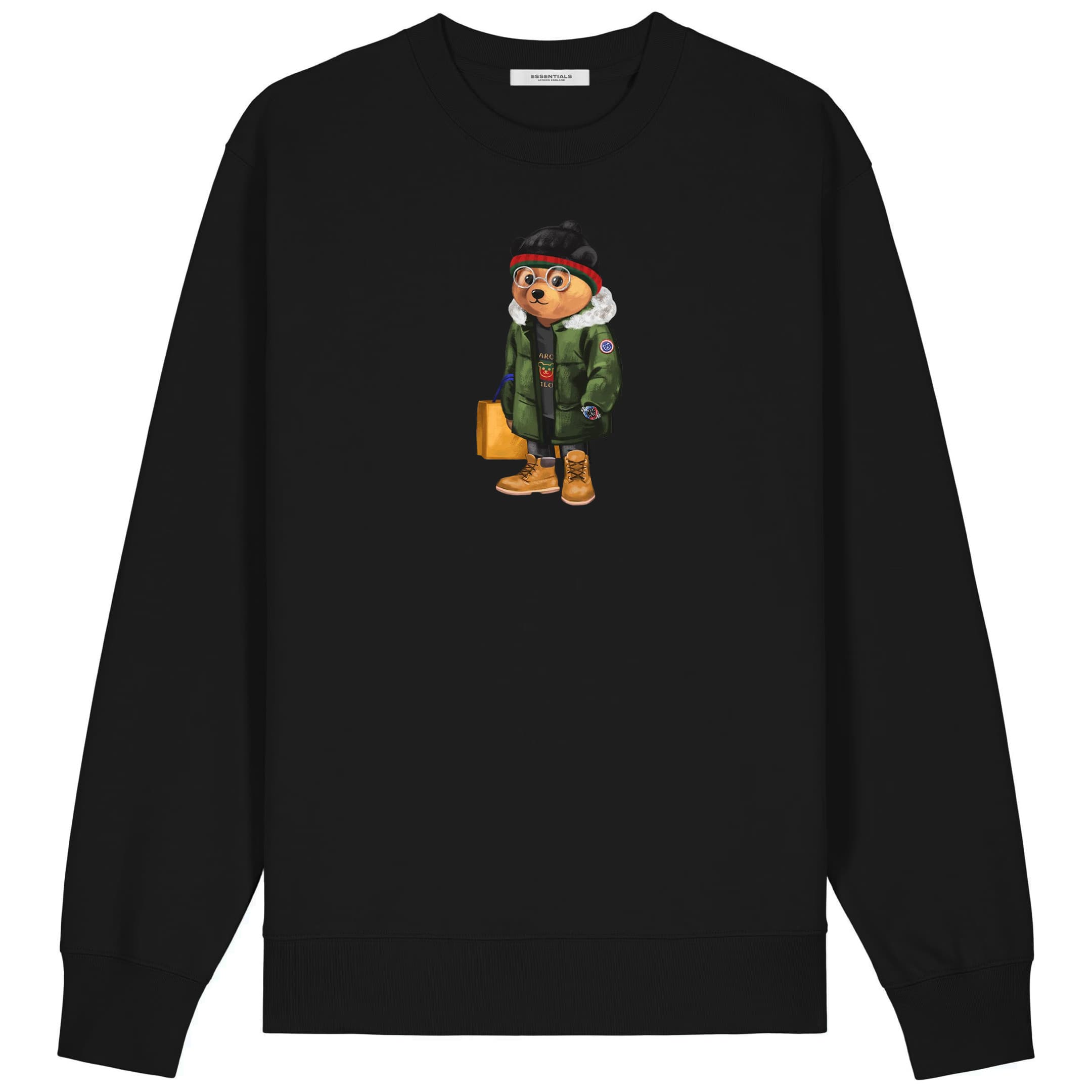 ESSENTIALS SWEATER <br> DESIGNER BEAR