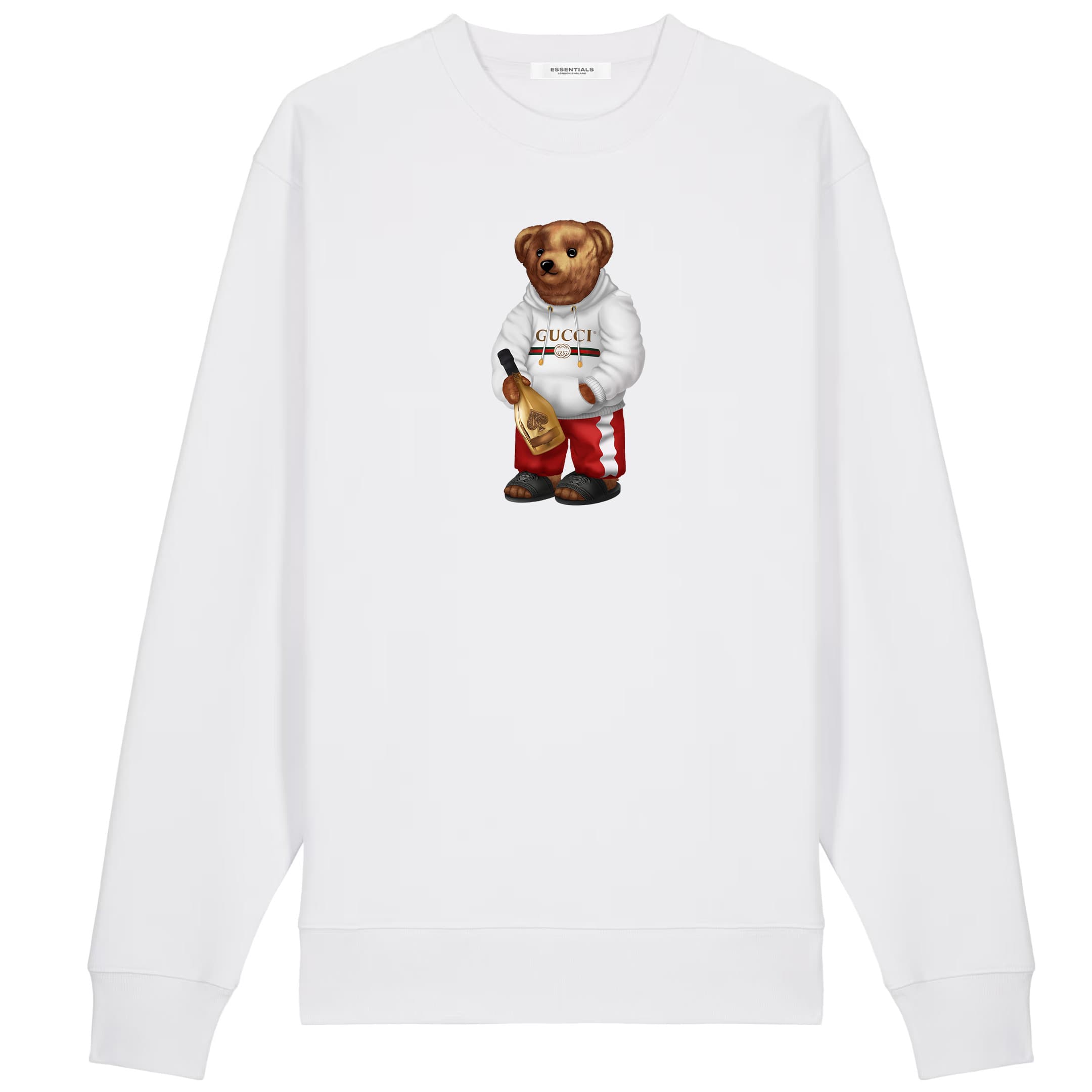 ESSENTIALS SWEATER <br> DESIGNER BEAR
