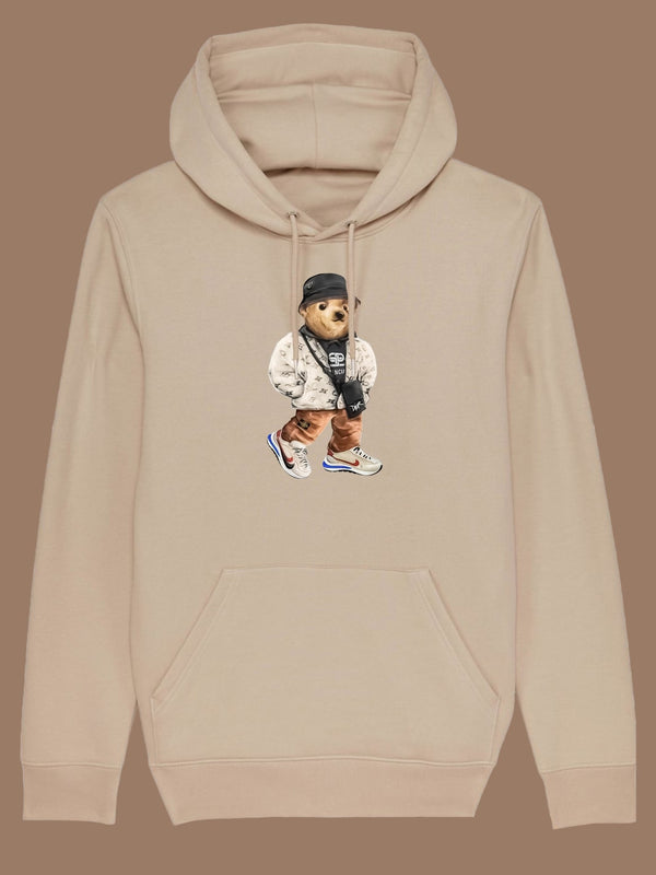 SAND BROWN HOODIE <br>HYPE BEAR X3X